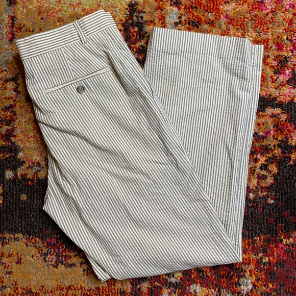 J. Crew Other - J Crew Seersucker Pants Men 30/29 Flat Front